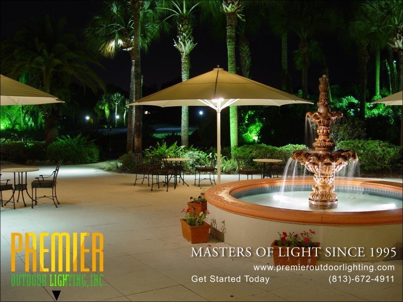 Outdoor Fountain Lighting Techniques  - Company Projects in Fountain Lighting photo gallery from Premier Outdoor Lighting
